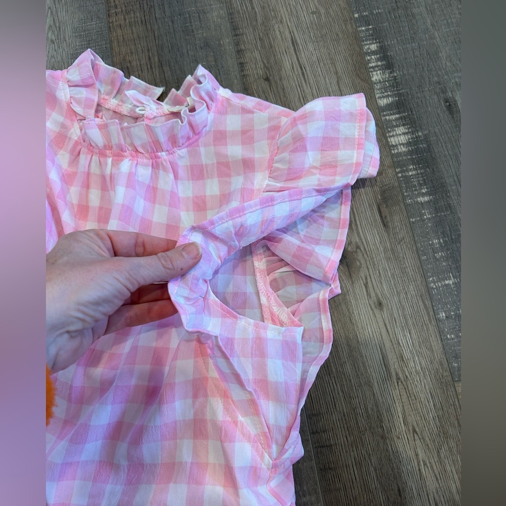 Entro pink white gingham “rush” dress - Picture 3 of 6